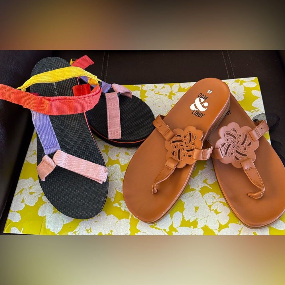 Time & Tru and Sam & Libby Sandals Bundle